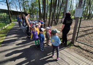 dzieci na wycieczce w zoo